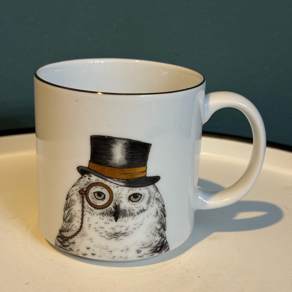West Elm Rachel Koslowski Dapper Owl Mug with Top Hat
